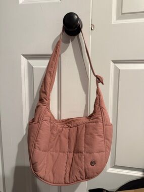 Quilted Hobo Bag in Dusty Rose - Soft Shoulder Style